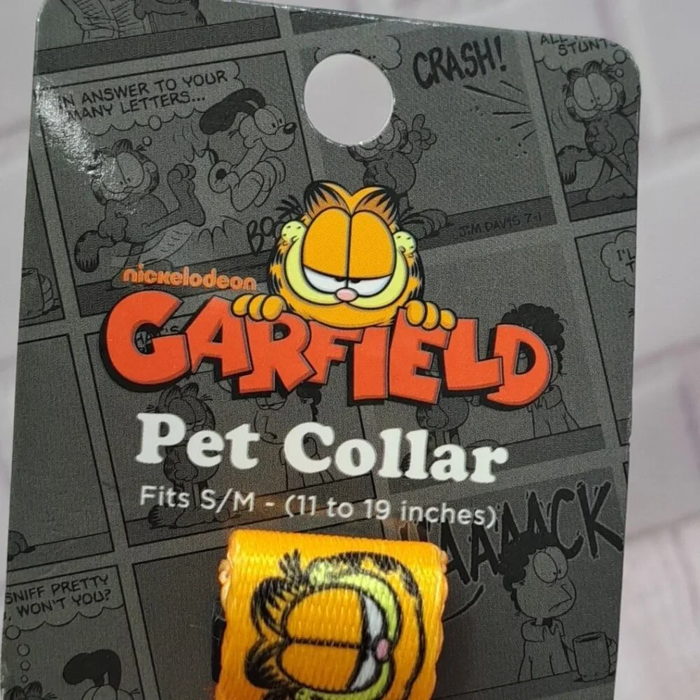 Nickelodeon Garfield The Cat All Over Graphics Pet Collar‎ S/M 11